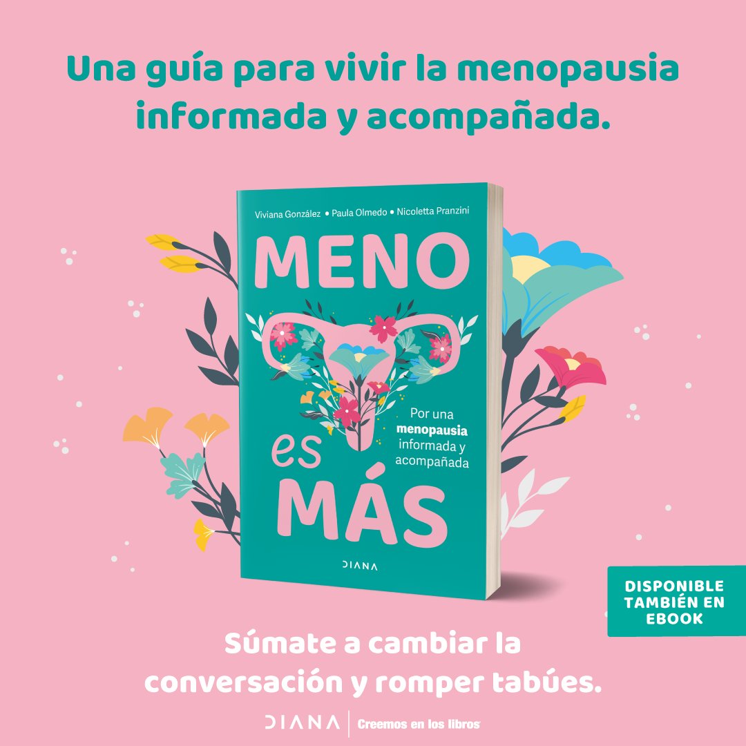 Las autoras de este libro se han vuelto pioneras en sacar la menopausia de la larga lista de tabúes a los que aún nos enfrentamos.

🌸 "Meno es más" está disponible en librerías y tiendas digitales.

#CreemosEnLosLibros 📚 <a href="/Gonzali_to/">🌳Viviana Gonzalez Ampuero</a> <a href="/nikitamayo/">Nicoletta Pranzini Canessa</a> <a href="/POlmedoK/">Paula Olmedo K.</a>