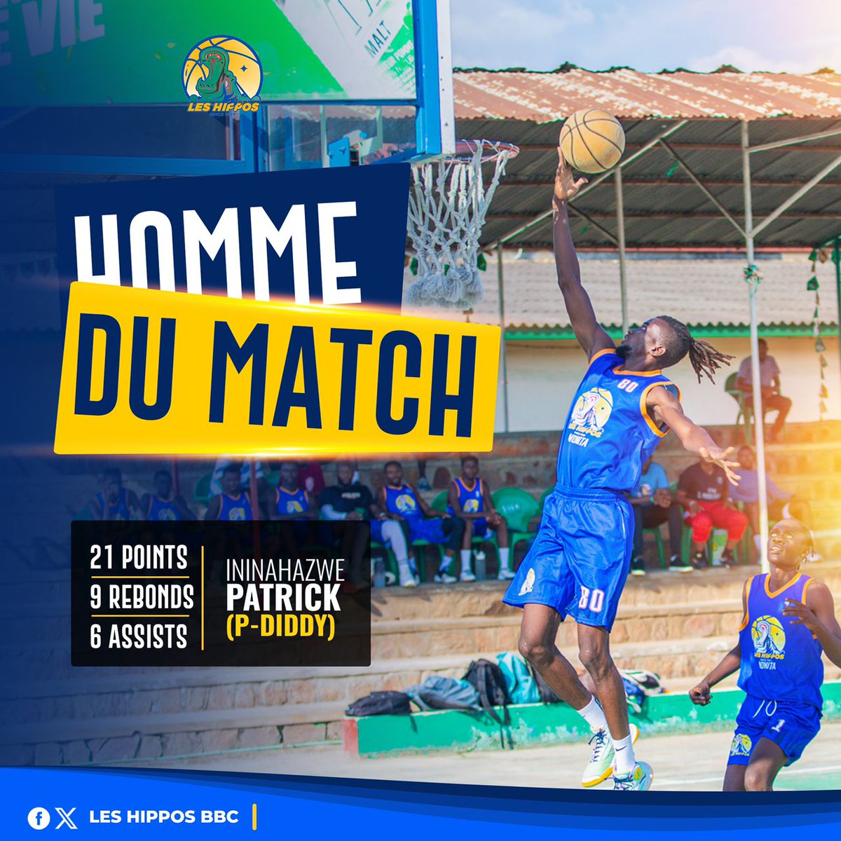 LesHipposBBC's tweet photo. Les Hippos BBC infligent une leçon de basket ball à Mutanga United. 

Avec une différence de 99 points (141-42), notre aventure avec assurance vers la VBL Elite 2024. 

Au  commande Nininahazwe Patrick dit P Diddy avec 21 points, 6 PD et 9 REB.

#Allez #LesHippos #Esprit #Han https://t.co/UJEbOJMi4S