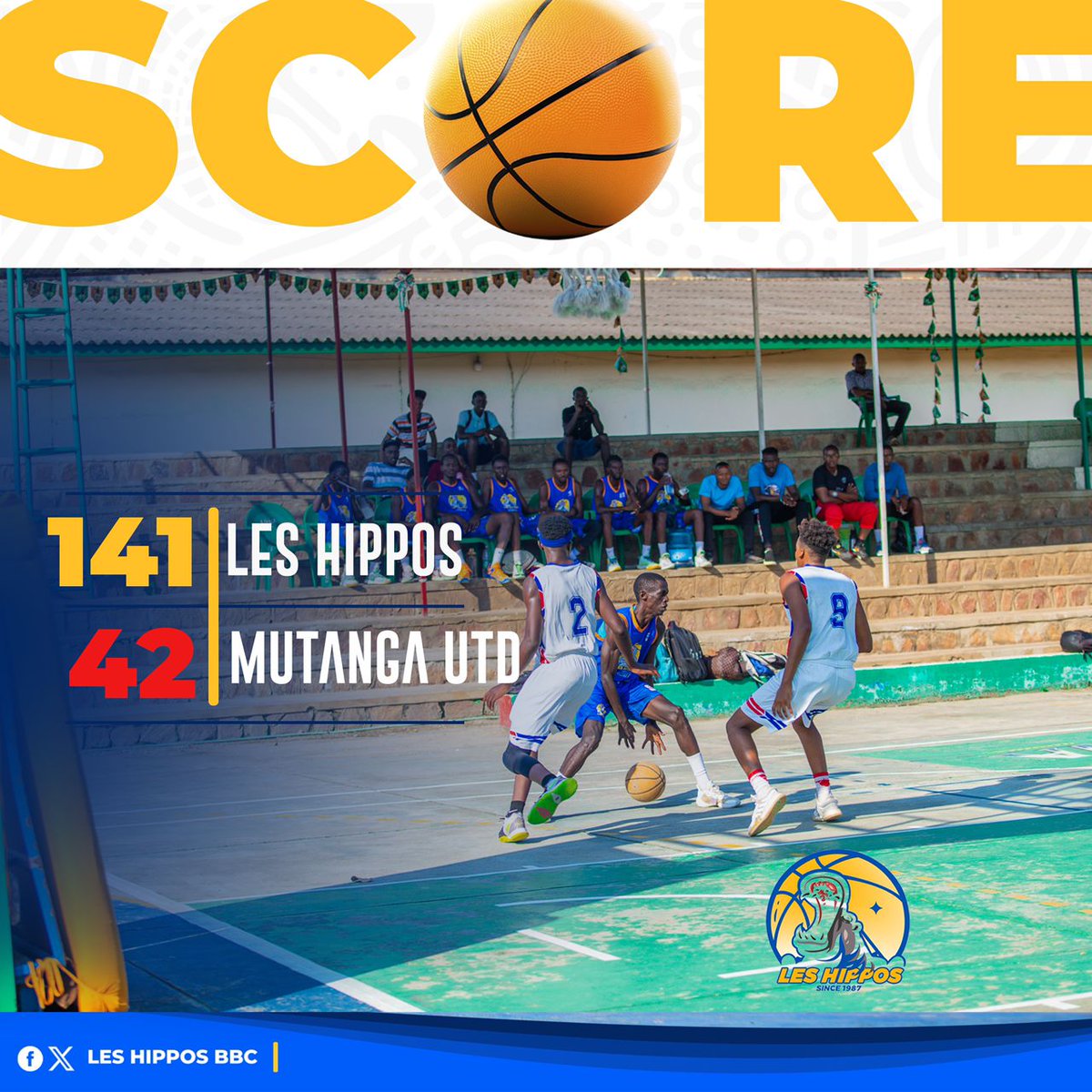 LesHipposBBC's tweet photo. Les Hippos BBC infligent une leçon de basket ball à Mutanga United. 

Avec une différence de 99 points (141-42), notre aventure avec assurance vers la VBL Elite 2024. 

Au  commande Nininahazwe Patrick dit P Diddy avec 21 points, 6 PD et 9 REB.

#Allez #LesHippos #Esprit #Han https://t.co/UJEbOJMi4S