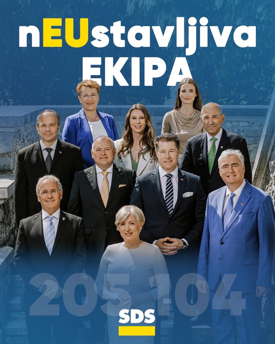 ZalaCTomasic's tweet photo. Prejeli smo kar 205.104 glasov. Zaradi nEUstavljive in prEUdarne ekipe. 

Romana, Milan, Aleš, Franc, Branko, Franc, Alenka, Karin in Zala. Vsi smo dali vse od sebe. V ozadju pa je delalo še ogromno drugih. (1/4) https://t.co/bEKmVU28yS