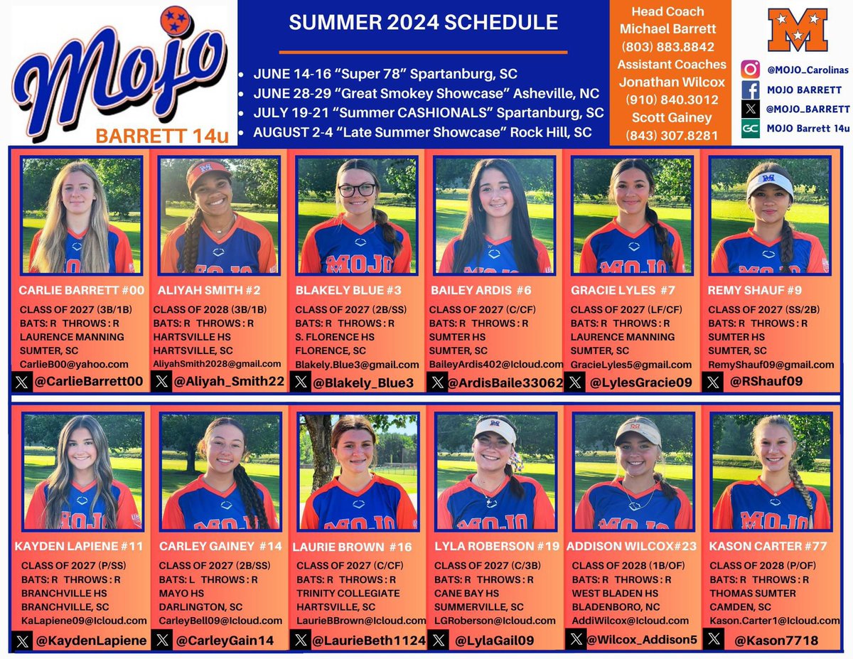 Team @mojo_barrett 14u 💙🧡
 #9