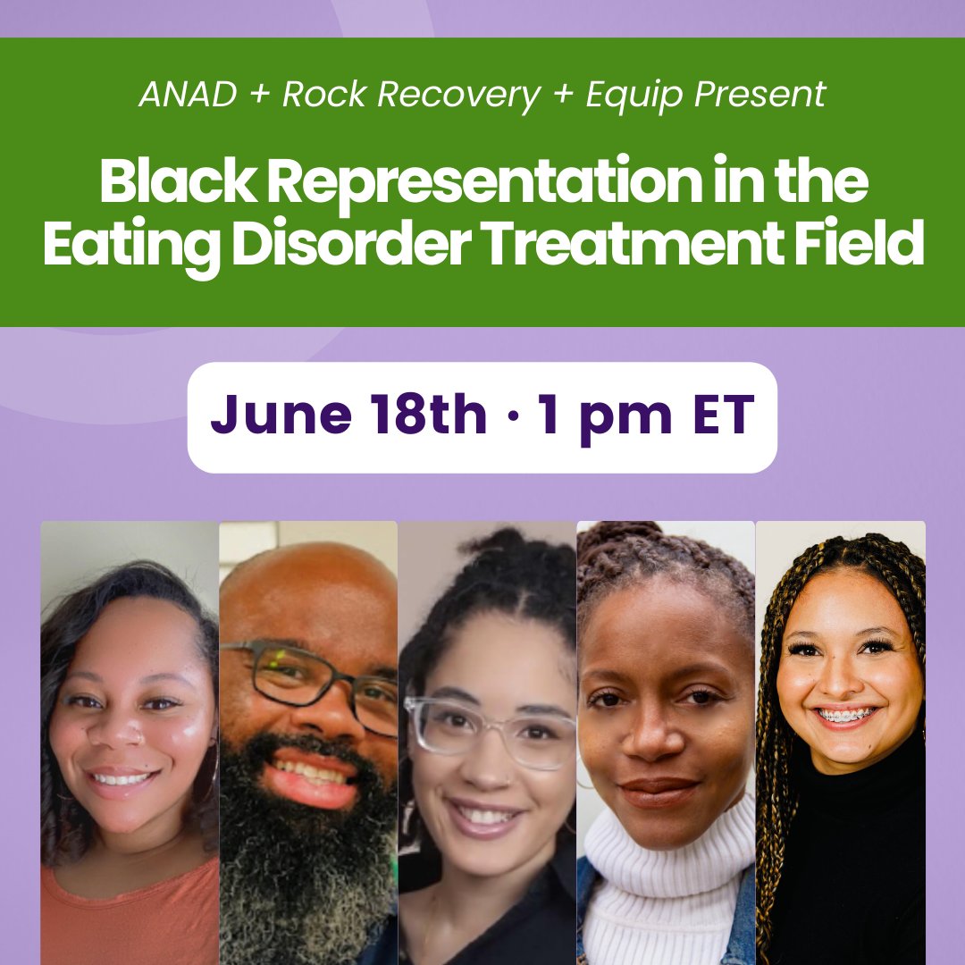Equip (@joinequip) on Twitter photo In partnership with ANAD and <a href="/RockRecovery/">Rock Recovery</a>, join us Tuesday, June 18th at 10am PST for insights and advice for other BIPoC mental health professionals or students pursuing careers in the eating disorder field.
Register for free here: zeffy.com/en-US/ticketin… In partnership with ANAD and <a href="/RockRecovery/">Rock Recovery</a>, join us Tuesday, June 18th at 10am PST for insights and advice for other BIPoC mental health professionals or students pursuing careers in the eating disorder field.
Register for free here: zeffy.com/en-US/ticketin…