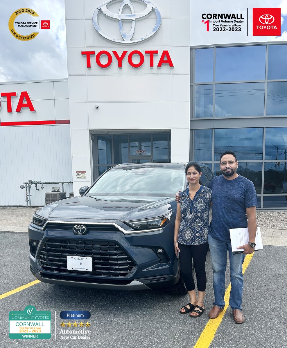 CornwallToyota's tweet photo. Congratulations to The Singh family who picking up their NEW 2024 TOYOTA GRAND HIGHLANDER LIMITED!!!!!

It's #RedTagDays @ Cornwall Toyota #StopDreaming #StartShopping #StartDriving #OrderYourToyotaToday #OrderYoursToday #OrderYourHighlanderToday #OrderYourGrandHighlanderToda https://t.co/57S6Y3HJnd