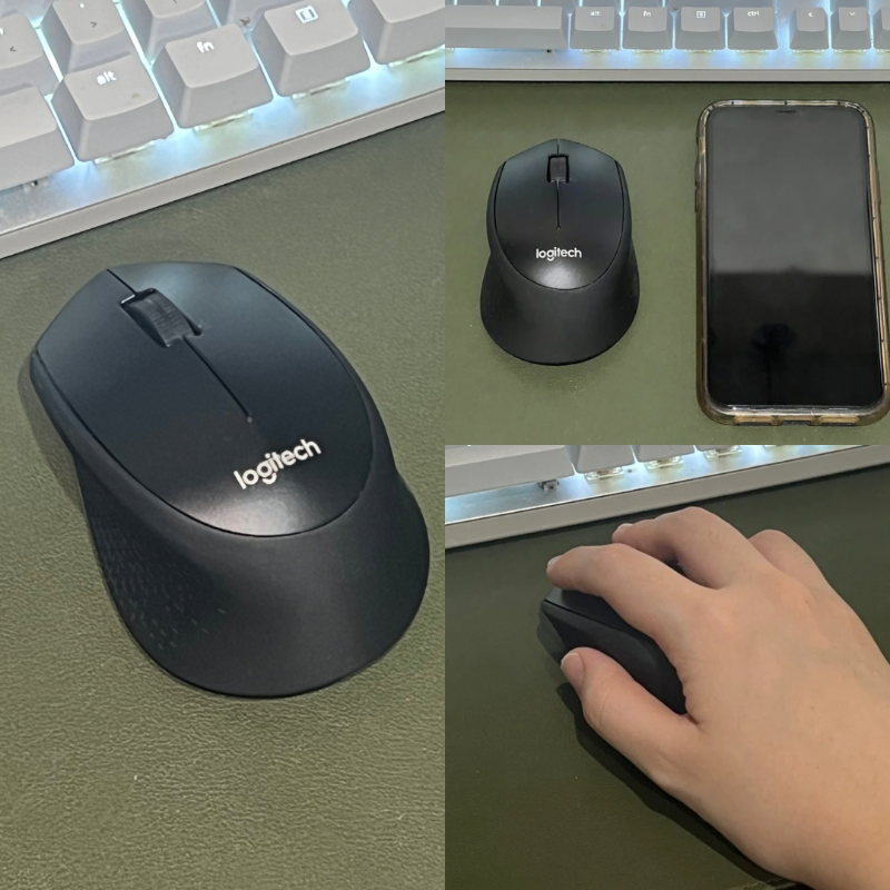 sansanmill's tweet photo. ป้ายยาเม้าส์ไร้สายถูกและดีแบบเสียงเงียบกริ๊บของ logitech อันนี้ คือเกิดจากเอาเมาส์ของออฟฟิสมาใช้เพราะของตัวเองที่ใช้อยู่แบตหมดแล้วลืมสา��ชาร์จ ผลคือใช้สบายมือเหมือนกันนะ เสียงเงียบสมมงรุ่น silent plus เลยยยย✨🥰