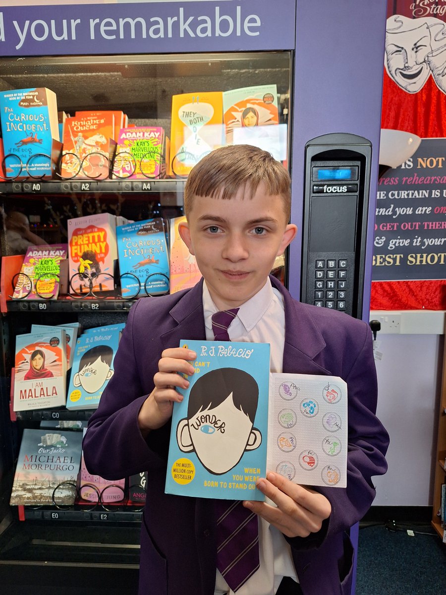 Lift_Unity_City's tweet photo. We wanted to share the amazing work of these two students who have collected 10 'literacy legends' tokens and earnt themselves a free book from our vending machine in the academy library.

Great work!

#oneaet https://t.co/mJipOMntNz
