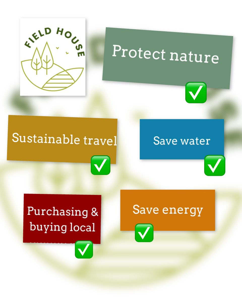 Sustainability is at the heart of our values at Field House. We can proudly say we can confidently give a big ✅ to these #SustainableEnergy #eco #nature #environment #local #yorkshire #wildlife #sustainability