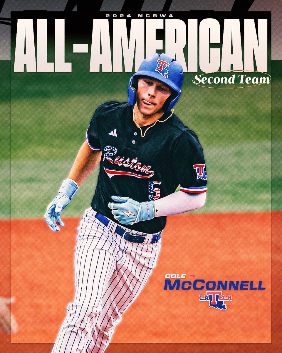 ⚾️ 2024 NCBWA Second Team All-American ⚾️

Cole McConnell, <a href="/LATechBSB/">Diamond Dogs</a> 

#NoLimitsOnUs | bit.ly/45jyhRf