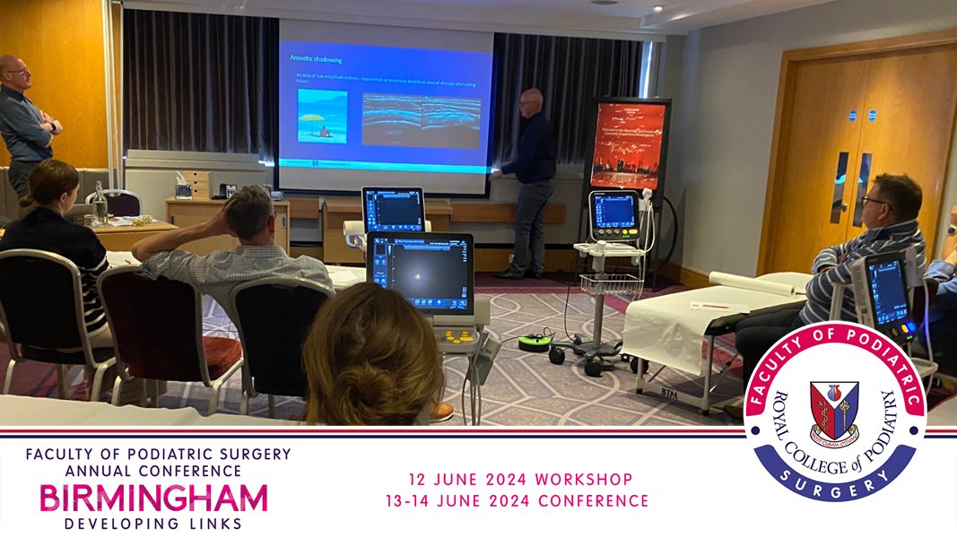 Royal College of Podiatry (@roycolpod) on Twitter photo The Faculty of Podiatric Surgery hosted its workshop day in Birmingham earlier today. Pictured is the ultrasound workshop which was kindly sponsored by <a href="/Orca_Medical/">Orca Medical</a> and Venn Healthcare.
<a href="/Fpodsurgery/">Faculty of Podiatric Surgery</a> The Faculty of Podiatric Surgery hosted its workshop day in Birmingham earlier today. Pictured is the ultrasound workshop which was kindly sponsored by <a href="/Orca_Medical/">Orca Medical</a> and Venn Healthcare.
<a href="/Fpodsurgery/">Faculty of Podiatric Surgery</a>