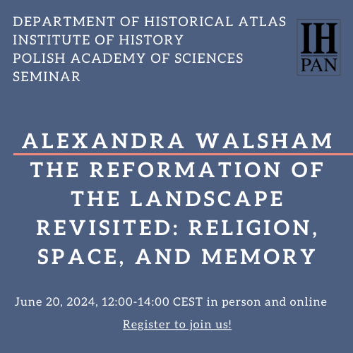 Wieslawa Duzy (@duzywieska) on Twitter photo We would like to invite you for a presentation by Professor Alexandra Walsham from <a href="/Cambridge_Uni/">Cambridge University</a> and a discussion during the seminar of Department of Historical Atlas <a href="/ih_pan/">Institute of History, Polish Academy of Sciences</a>
Please, register here: forms.gle/nxUMTcYarFUnew…
<a href="/NCN_PL/">Narodowe Centrum Nauki</a> We would like to invite you for a presentation by Professor Alexandra Walsham from <a href="/Cambridge_Uni/">Cambridge University</a> and a discussion during the seminar of Department of Historical Atlas <a href="/ih_pan/">Institute of History, Polish Academy of Sciences</a>
Please, register here: forms.gle/nxUMTcYarFUnew…
<a href="/NCN_PL/">Narodowe Centrum Nauki</a>