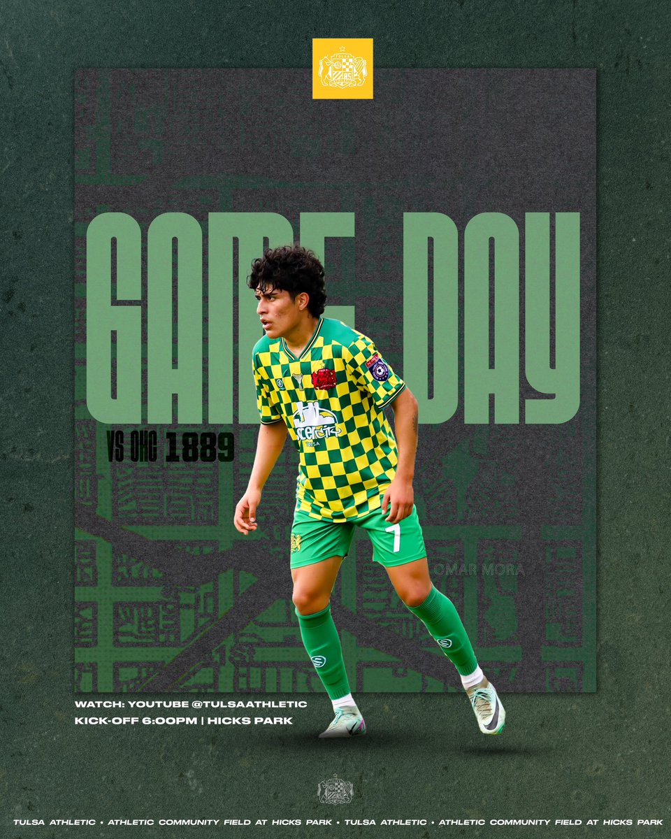 ⚽Futbol⚽Match⚽Day⚽ 
<a href="/TTownSoccer/">Tulsa Athletic</a>  🏡#HomeMatch🏡 v  <a href="/OKC1889/">Oklahoma City 1889 FC</a>
#TTID #PartyInThePark #TulsaTilliDie
