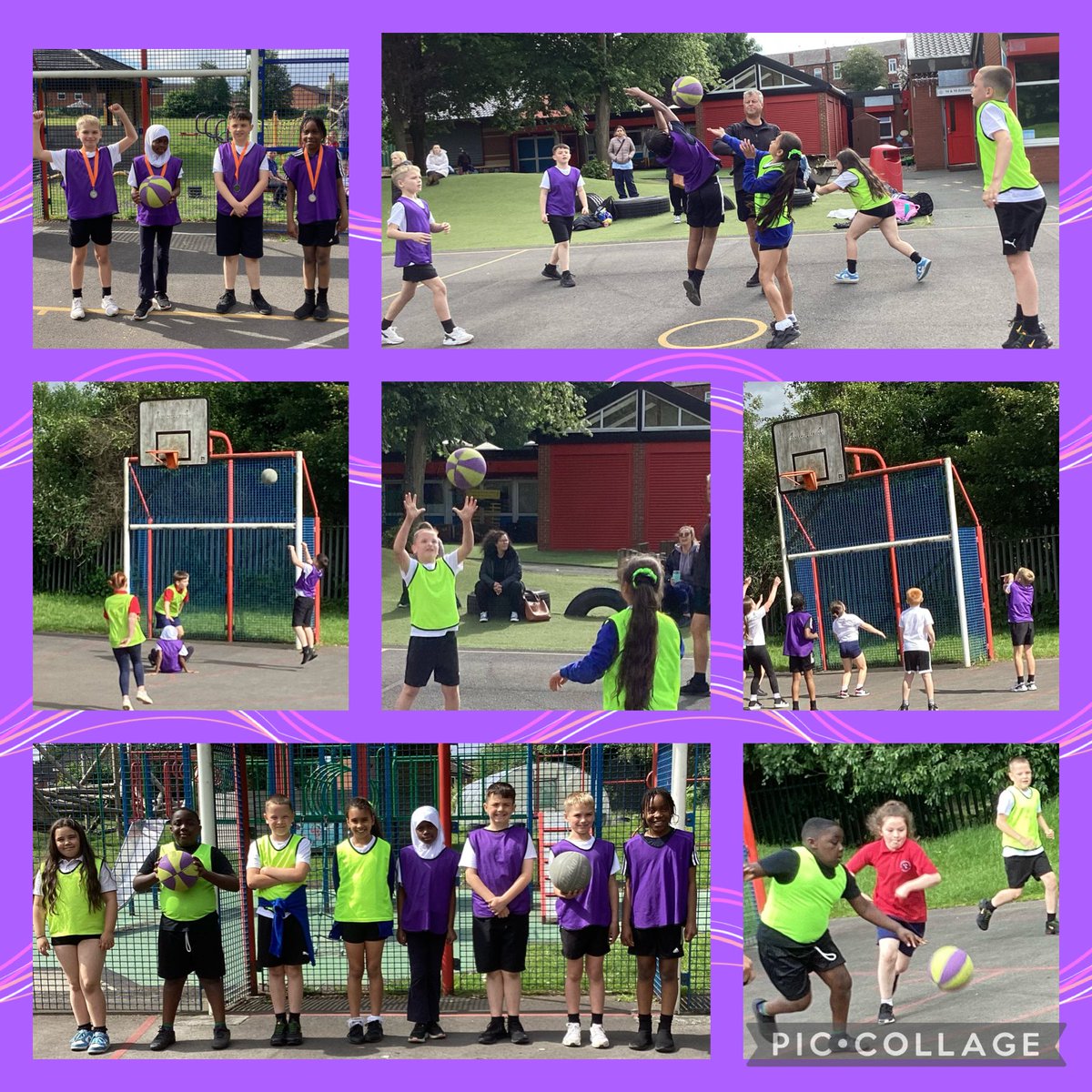 🏀🏀 Year 4 basketball today, a new event for ⁦<a href="/MiddletonPSSA/">MPSSA</a>⁩ schools. ⁦<a href="/HollinPrimary/">Hollin Primary</a>⁩ had two teams competing out of the 8 teams playing. Our yellow team W3 L4 to finish joint 4th and our purple team W5 D1 L1 to take the🥈. Well to to St Gabriels who won 👏👏