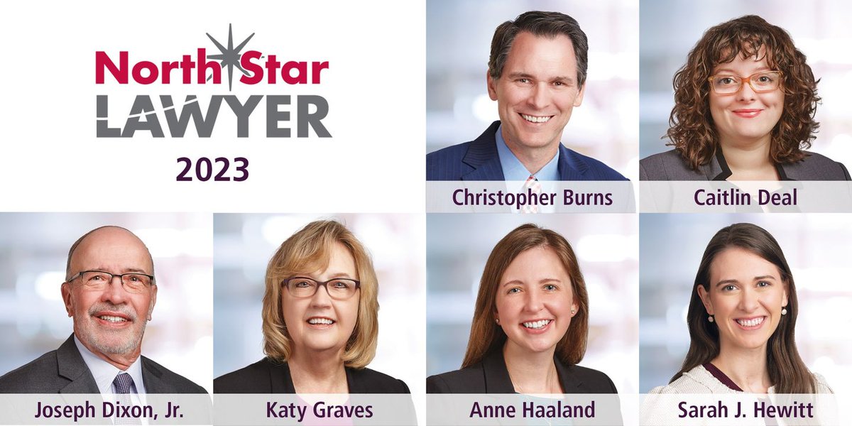 HensonEfron's tweet photo. We are proud to announce attorneys Christopher Burns, Caitlin Deal, Joe Dixon Jr., Katy Graves, Anne Haaland, Sarah J. Hewitt, Amy M. Krupinski, Scott Neilson, Lisa Spencer, Lloyd Stern, Dylan Wallace and Kelly Zech have been recognized as 2023 #NorthStarLawyers by the @mnbar. https://t.co/IxYWgqZ4Fv