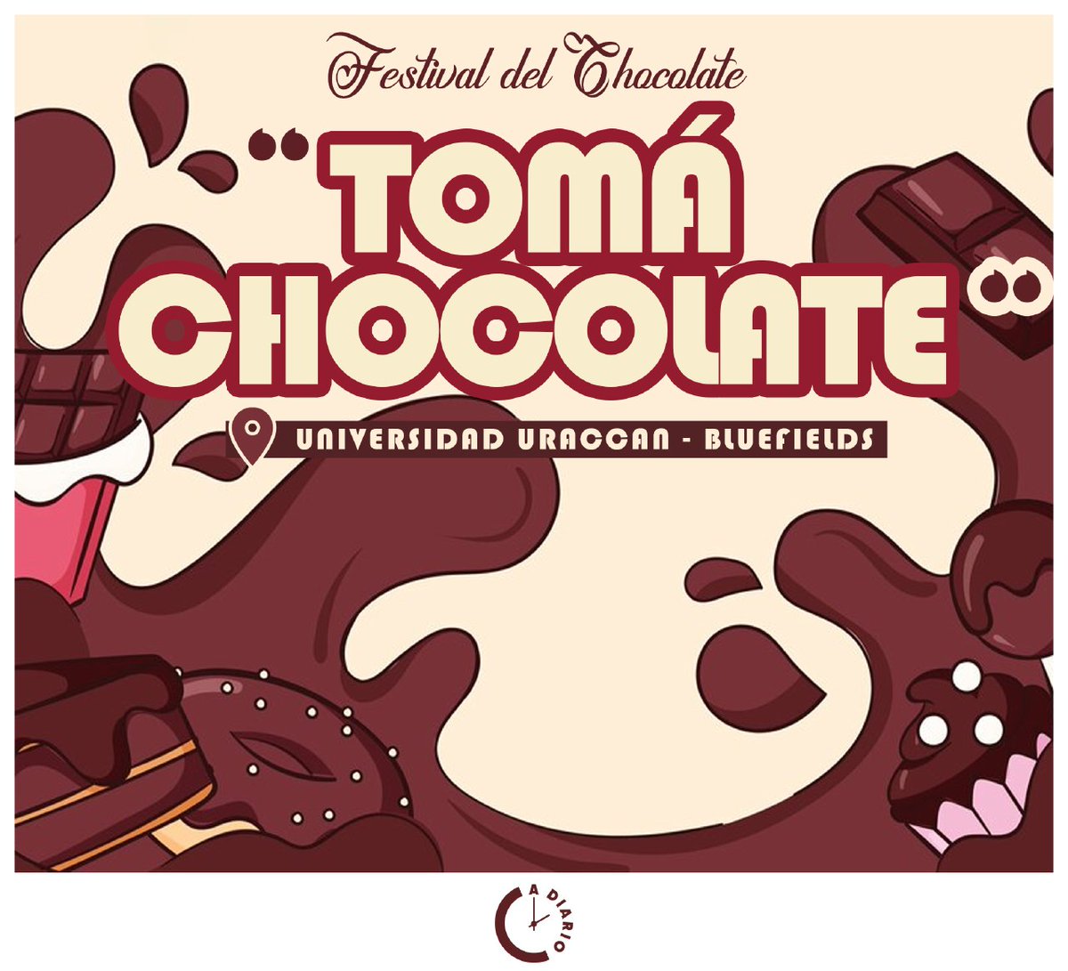 adiarionic's tweet photo. #Bluefields 🌊 // ¡Primer "Festival del Chocolate"! 🍫
El sábado 15 de junio en la Universidad URACCAN, desde las 9 de la mañana, habrá exhibición y elaboración de productos a base de chocolate, concursos y mucho más. ¡No se lo pierdan! 🎉
#ChocolateFest
#BluefieldsVibes https://t.co/pP4LPMpM6C