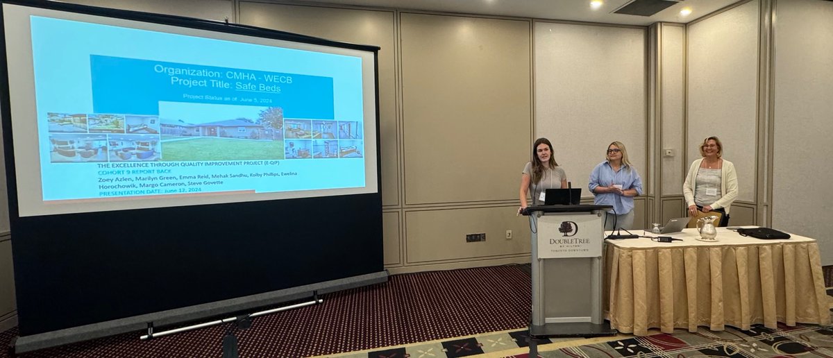 EQIP_ON's tweet photo. @CMHAWECB is presenting on their QI project aimed at increasing % of goals reached for clients in their Safe Bed Program. @CMHAOntario @AMHOnt https://t.co/4zEZTxMgap