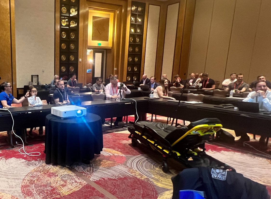 HandtevyMD's tweet photo. Izzy joins @EaglesGather at @1stThere1stCare to tell her story to 80 EMS Medical Directors from across the US and around the world. #EaglesGather24 

Her @NBCNightlyNews story about how her life was saved by @PBCFR’s whole blood program has captivated the medical community and the nation!

@SPARC2024