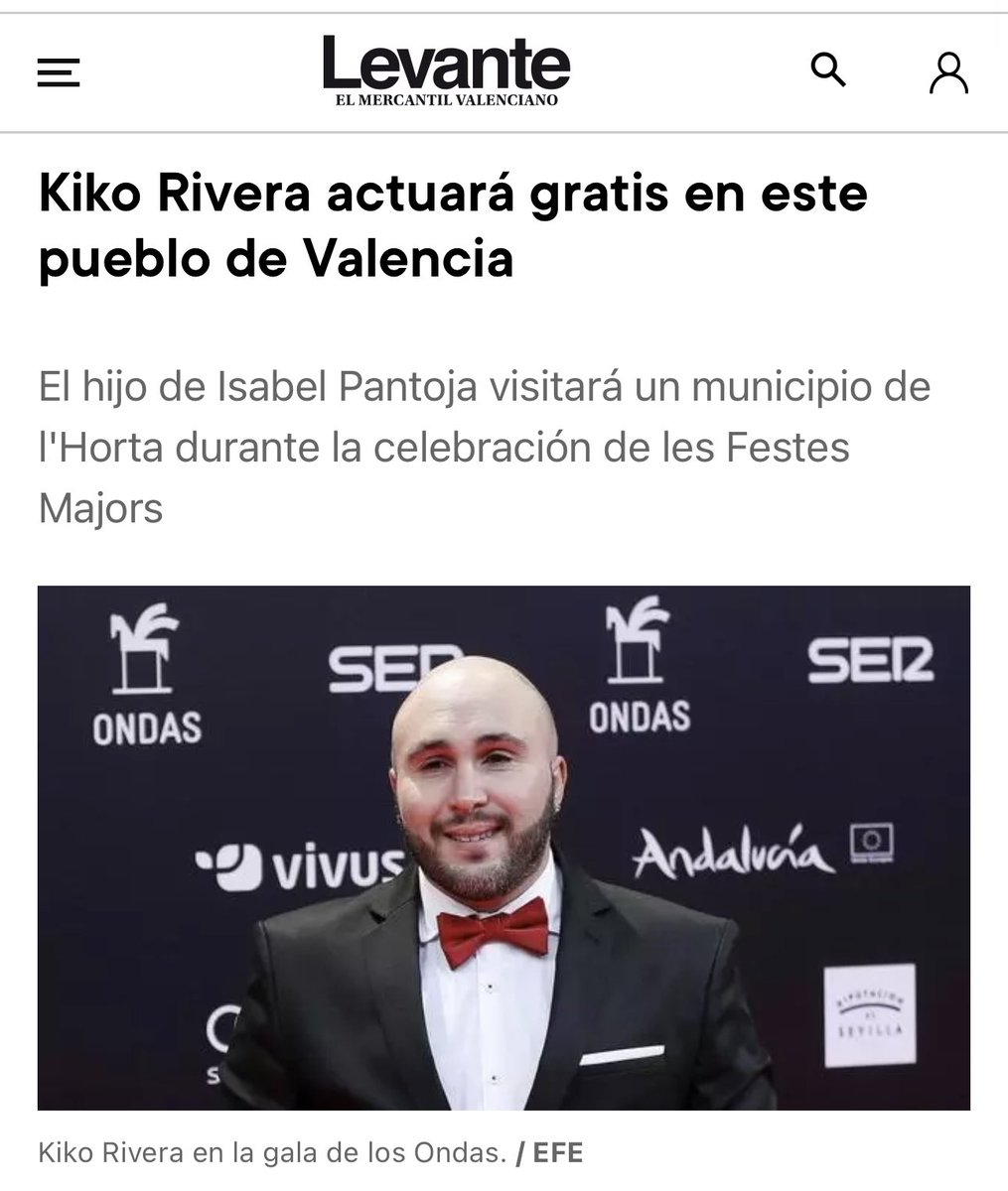 De gratis nada. La actuación de
Kiko Rivera nos costará 18.000€ a todos los paterneros.