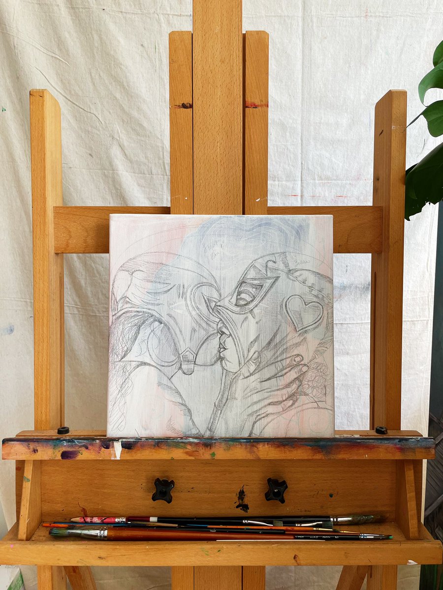 DaisyCarlene's tweet photo. Building layers builds patience 🌈

#art #wip #FelizMiércoles #ArtistOnTwitter #Pride https://t.co/GaX3fYjFeE