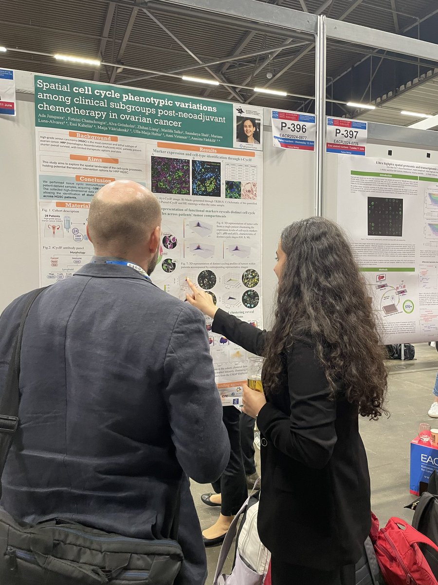 Vibrant poster session ongoing👌🏻 #EACR2024 <a href="/FrandoPV/">Fernando Perez-Villatoro</a> <a href="/adajnq/">Ada Junquera</a>
