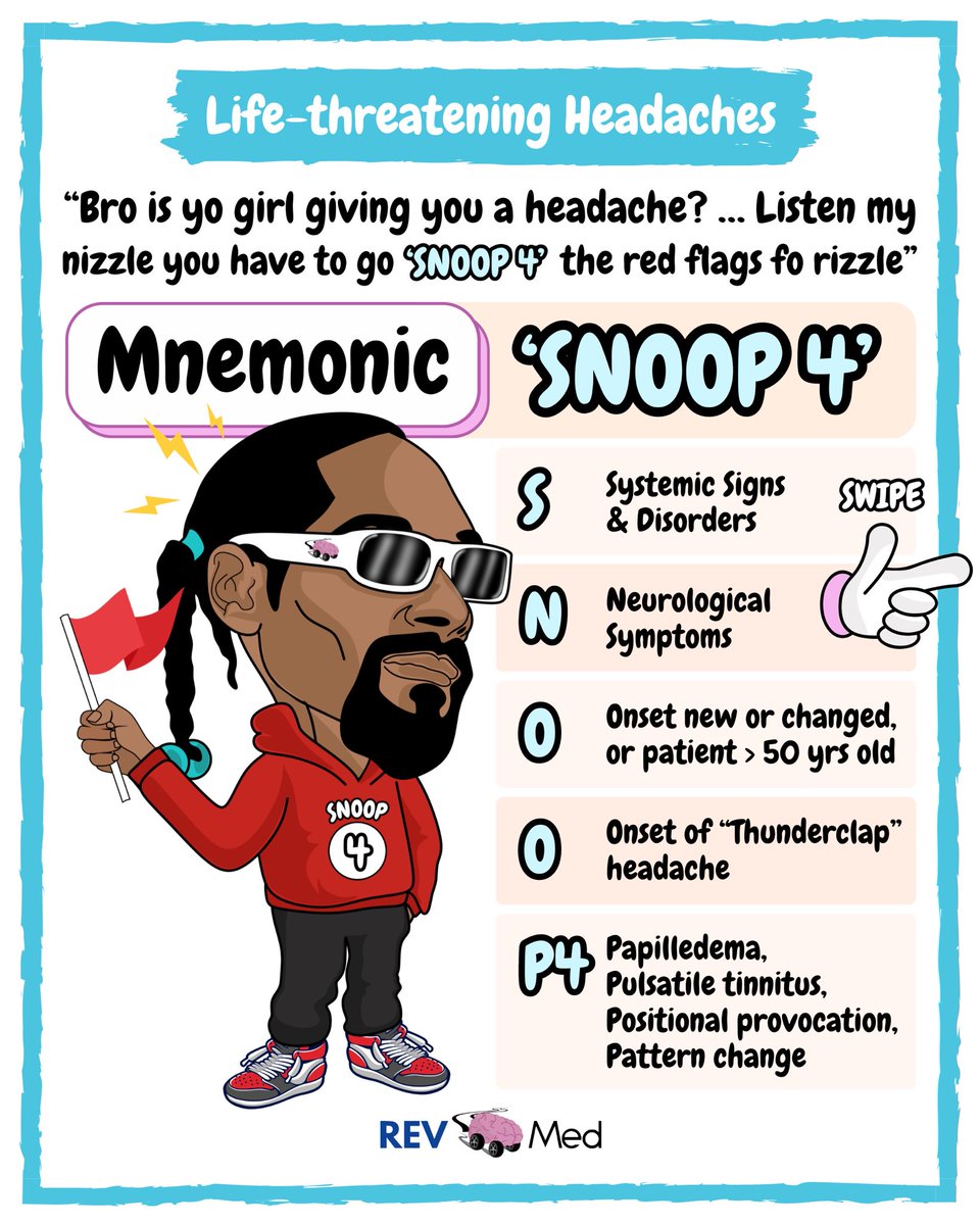 REVMED_'s tweet photo. 🧠 Advice: “Bro is yo girl giving you a headache? … Listen my nizzle you have to go SNOOP 4 the red flags 🚩 fo rizzle” 

and don’t miss the notes below ⤵️ https://t.co/80wg1oSlI3