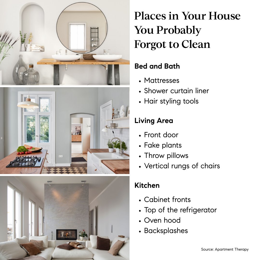KevinHoffman22's tweet image. We all have those cleaning blind spots.

Schedule deep cleaning sessions a few times a year to tackle those hidden spots.

Share your favorite deep cleaning hack in the comments!

Kevin Hoffman | DRE #02094424

#DeepCleaningTips #HealthyHome #CleanLiving