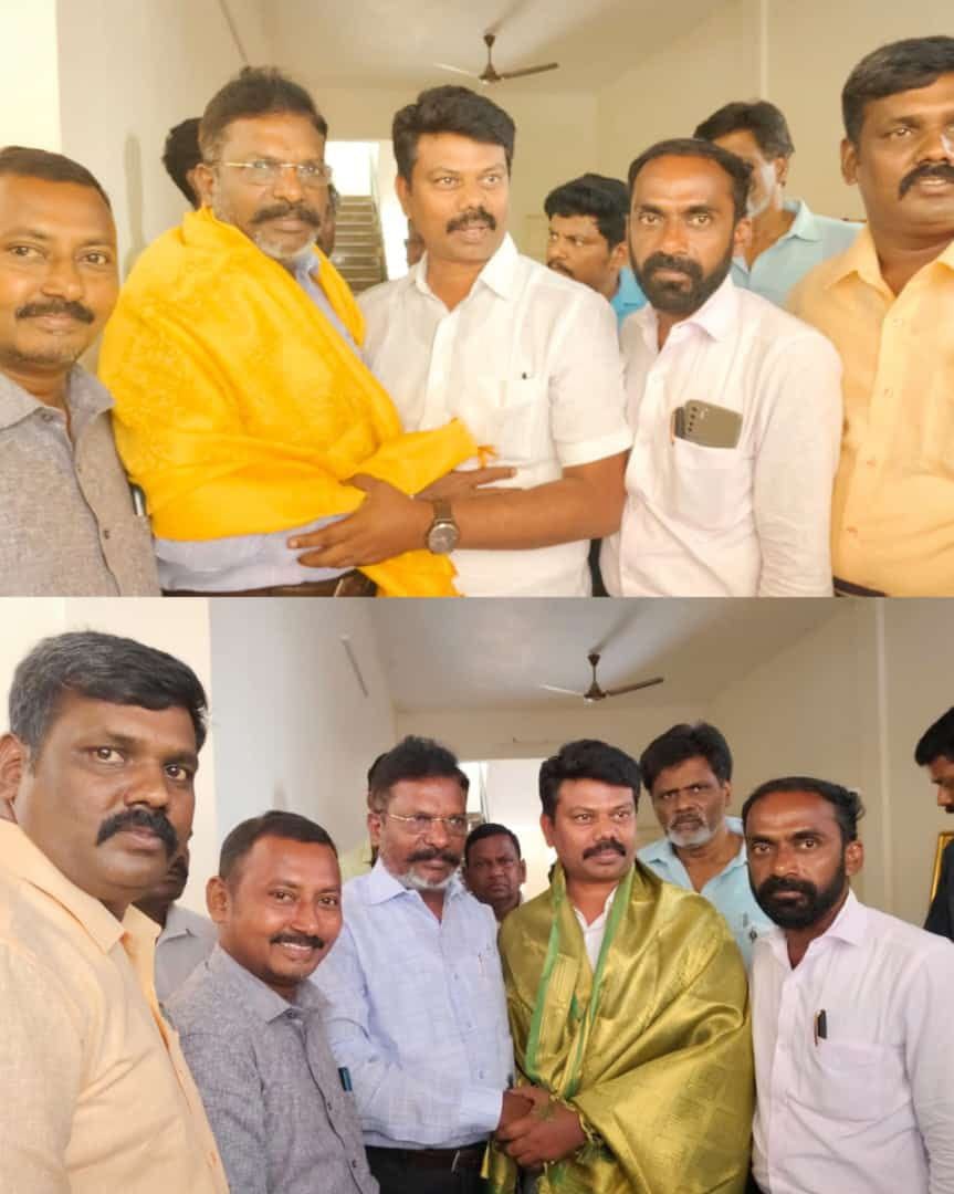 PerarivalanT's tweet photo. வி.சி.க, அரசியல் கட்சிக்கான அங்கீகாரம் பெற்றது வரலாற்று சாதனையாகும், அதன் தலைவர், அண்ணன் எழுச்சித்தமிழர் #திருமா அவர்களை 12-6-24 இன்று சென்னையில் சந்தித்து 
நமது தலைவர் #நாகை_திருவள்ளுவன்   வாழ்த்துக்களை  தெரிவித்தார், @Tpkitofficial @VCK_in @VanniArasu_VCK @vckkaniamuthan https://t.co/4QU1gy1QwF