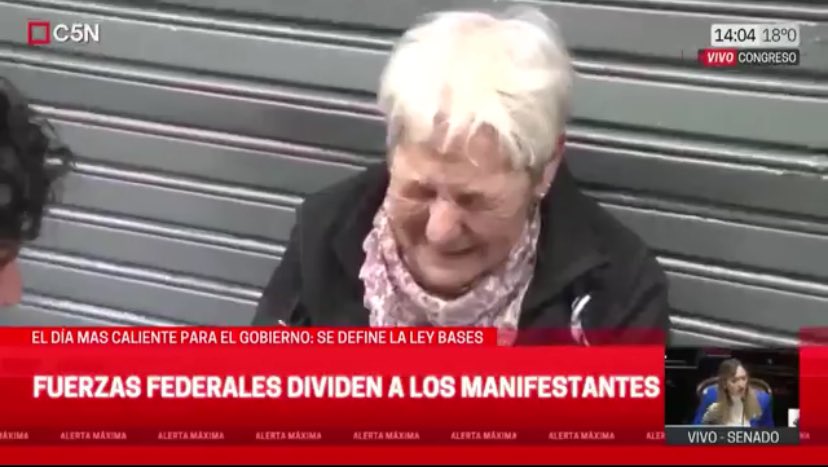 Hay algo más cobarde que ser milico y tirarle gas en la cara a una jubilada?