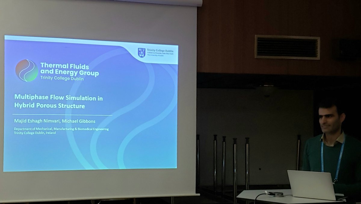 MichaelGibbons_'s tweet photo. Great to share our research today at https://t.co/5YjbiuqzDy on Multiphase Flow Simulation of Hybrid Porous Structure presented Dr. Nimvari.

This is the first step toward intelligent design of porous media for waste heat recovery and is supported by @royalsociety &amp; @scienceirel. https://t.co/XNSNH5fszH