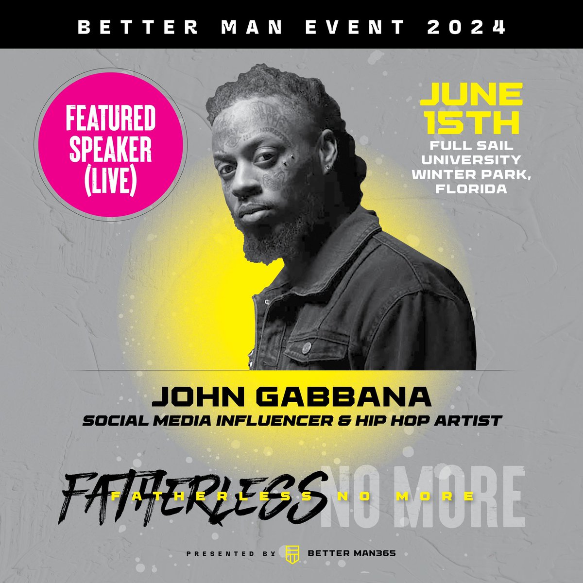 Join us on this coming Saturday JUNE 15, 2024! 
We can’t wait to hear from John Gabbana and other great speakers LIVE Seating is very limited and we will sell out quickly! 

GET $10 off using PARTNER24 at checkout! Secure your spot now at BetterMan365.com! Link in bio