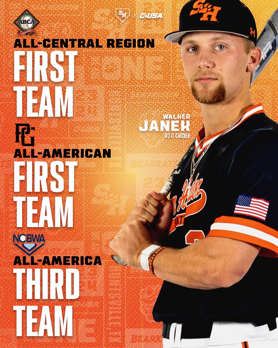 BearkatsBSB's tweet photo. It’s postseason awards szn and our guy @WalkerJanek1 is already fully involved. 🏅#EatEmUpKats https://t.co/FfHXHAwiN2