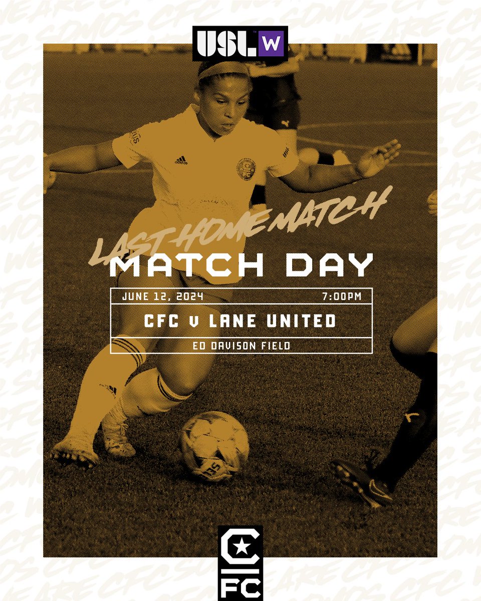 Last home match of the season 🤩

🤝 - @laneunitedfc 
⏰ - 7PM
🏟 - Ed Davison Field at <a href="/cfc_salem/">Capital Futbol Club</a> 
🎥 - Link in bio // VEO Live
✨ - Wear WHITE plus all youth in jerseys get in for free

#PlayforHer #cfcatletica #somoscfc