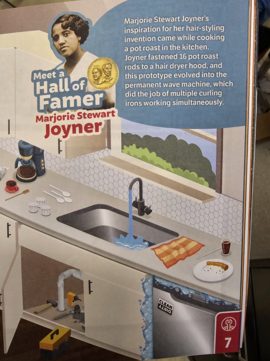 AdamYoder_23's tweet image. Campers learning about Hall of Famer Majorie Stewart Joyner and creating a prototype for the kitchen! @CampInvention #concordpride