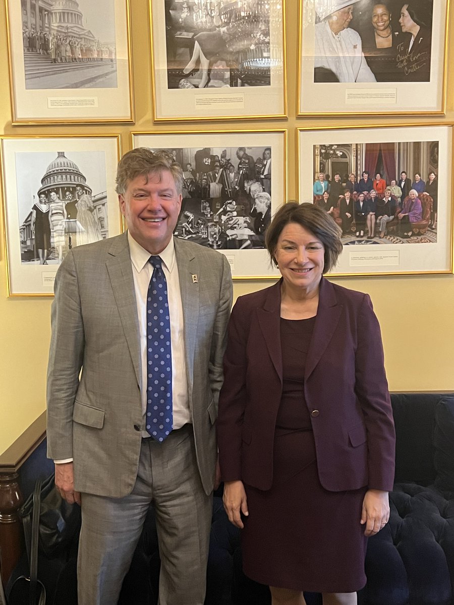 MinnStateEdu's tweet photo. We are grateful to @SenAmyKlobuchar for her support of Minnesota State. Chancellor Olson and Senator Klobuchar discussed the importance of keeping tuition affordable and Minnesota State’s important role in building the state’s workforce. https://t.co/iPAAltMGiK