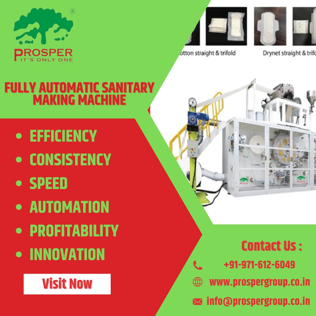 milan_prosper's tweet photo. Discover the future of sanitary napkin production with precision engineering and unparalleled efficiency. Contact us: +91-971-612-6049 visit website: https://t.co/0ygunE1ZXf #QualitySanitaryNapkins #PeriodProducts #PeriodProtection #SelfCare #HealthForWomen #India #prospergroup https://t.co/rhH71SuGh9