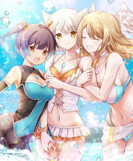 #気温が高いので気が早いが水着絵が見たいウロボロス女子組再掲 