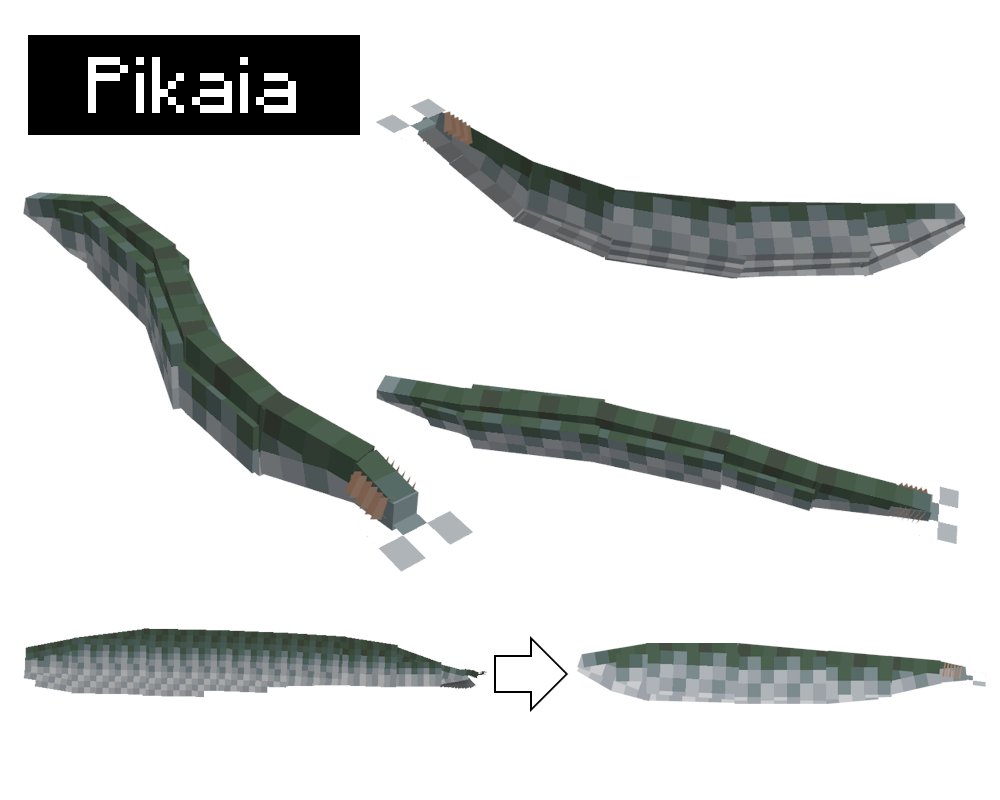 Fossil_TTTTT's tweet photo. 発表されたばかりの研究に基づいて、Prehistoric Nature mod (@cenotopia)のピカイアもひっくり返りました！
オリジナルモデル：Totemasterさん、リモデル：僕
（いつmod内に反映できるかは分かりませんが）
https://t.co/zZJLJcnQOf https://t.co/UCW7zP4fTC
