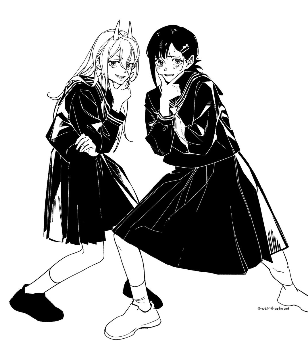 offlinnne_'s tweet photo. 练习2️⃣
（动作有参考
#chainsawman #チェンソーマン
#東山コベニ #パワー https://t.co/Y6tAhUIT3m