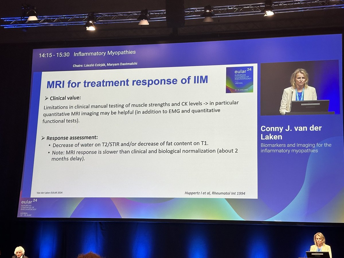 eular_ARD's tweet photo. Dr van der Laken from @amsterdamumc showed data on imaging in #myositis
- MRI useful for differential diagnosis, biopsy site, and monitoring treatment response
- ultrasound less sensitive
- PET still to be validated but useful for screening of malignancy
#EULAR2024
MP https://t.co/w1MODpGPLK