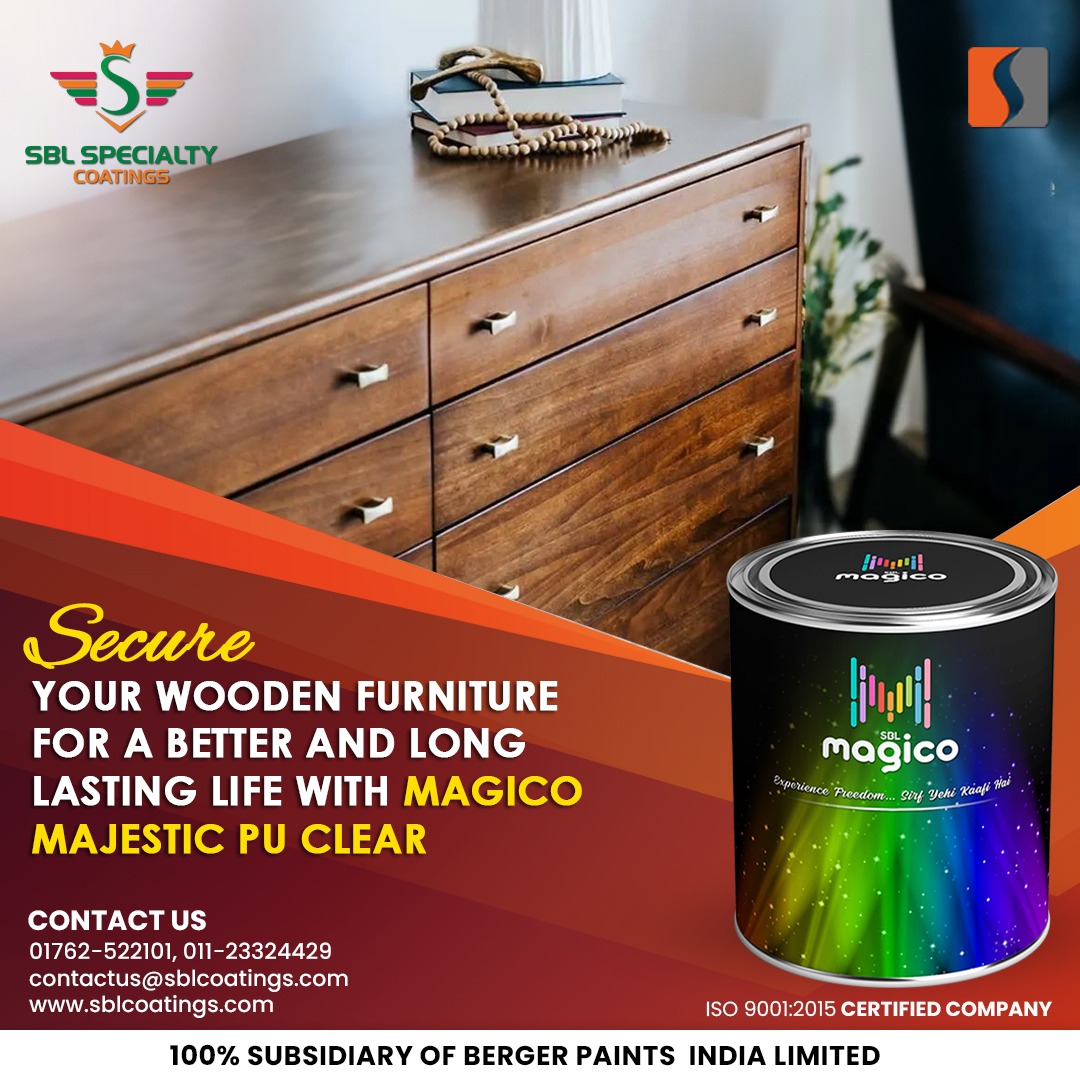 SocialSbl's tweet photo. Secure your wooden furniture for a better and long lasting life with Magico Majestic PU Clear.
.
For more details, visit our website : https://t.co/HzSVPxLejN
Contact: 01762-522101, 011-23324429
Email Id: contactus@sblcoatings.com
.
#SBL #Sblspecialitycoatings #Magicimajestic https://t.co/NVWUzNzXIU