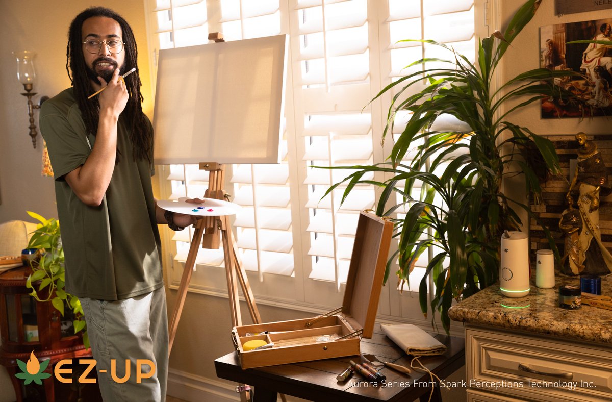 SPARK_EZUP's tweet photo. Let EZ-UP aurora fuel your inspiration !🔥💥🌟💨
#ezup #ezupaurora #cannabislife #cannabislifestyle #art #artist #artoftheday #life #lifestyle #enjoy #enjoylife #happy #happyday #paint #painting #paintings #cannabis #weed https://t.co/H78lAIdXPe