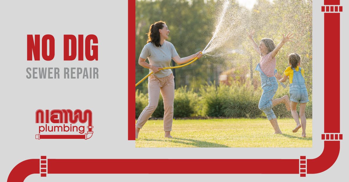 NiemanPlumbing's tweet photo. Summer's hot days and cool nights can cause pipes to expand &amp; contract, which can lead to cracks or leaks.... 

But our trenchless sewer repair technology means we can fix your sewer line WITHOUT digging up your yard. 

https://t.co/LH1W2R4tt2

#Nieman #TrenchlessSewerRepair https://t.co/EDdOdd1LAB