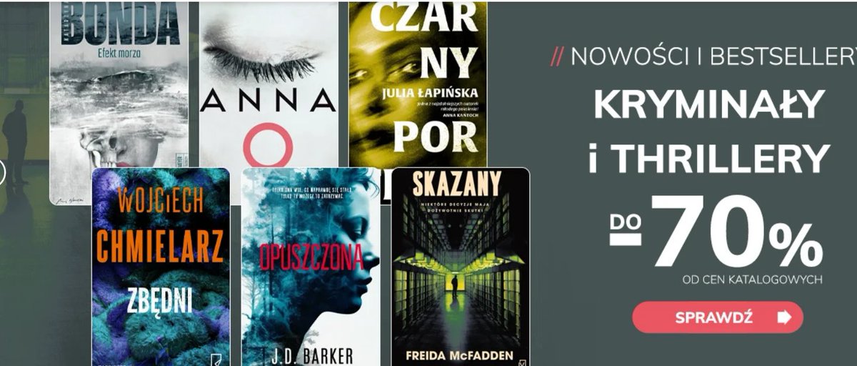 promocja na kryminały do -70?! Dokładnie tak! Trwa do 18.06 :)