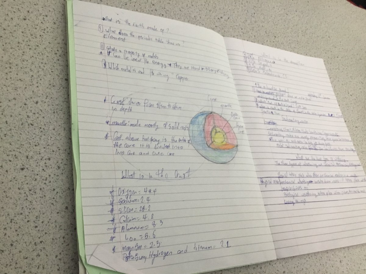 padgateacademy's tweet image. We are learning about the structure of the earth and weathering in Science. Also witnessed some brilliant creative writing in English with Year 7. @TCATchallenge