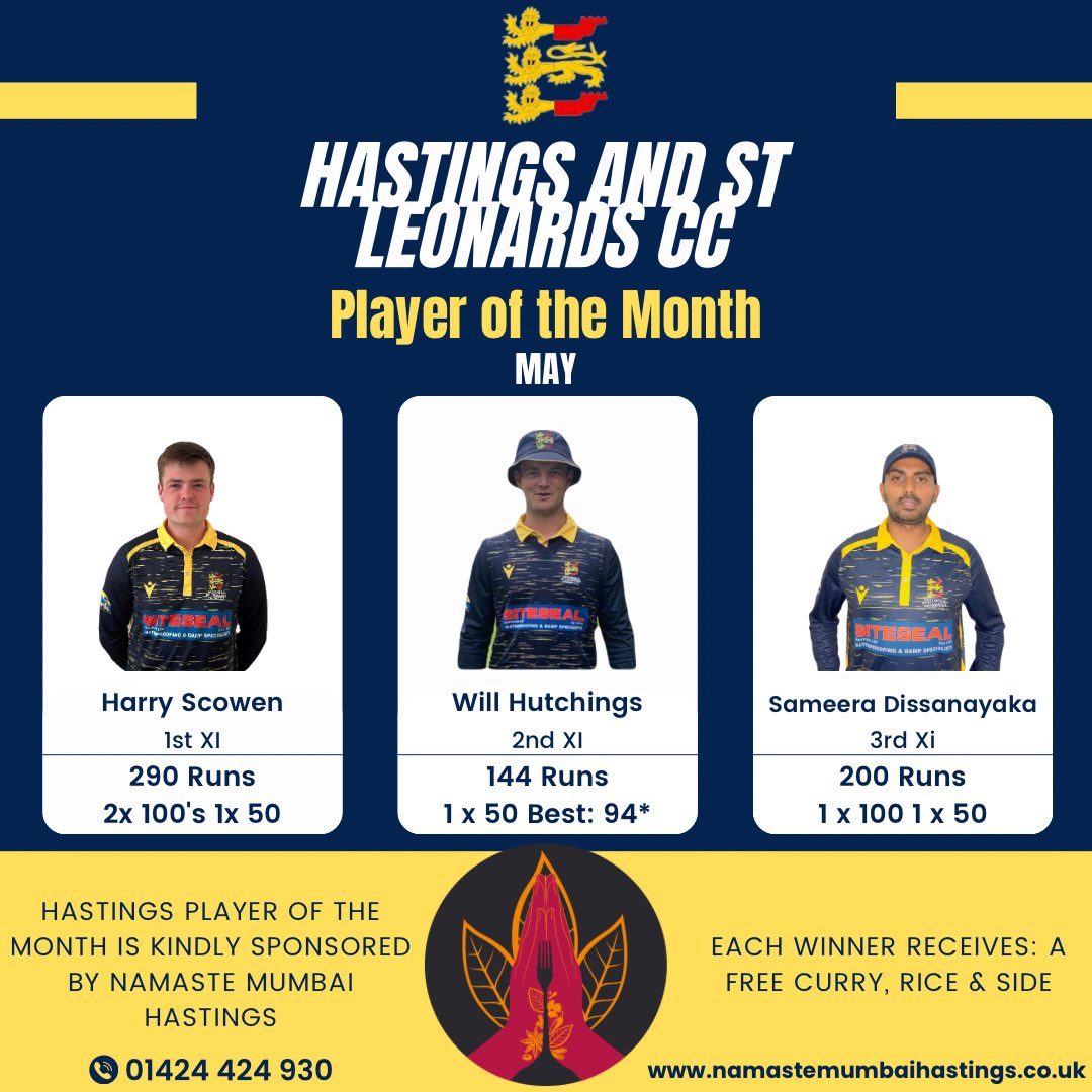 Hastings Priory Player of the month - May 🦁
