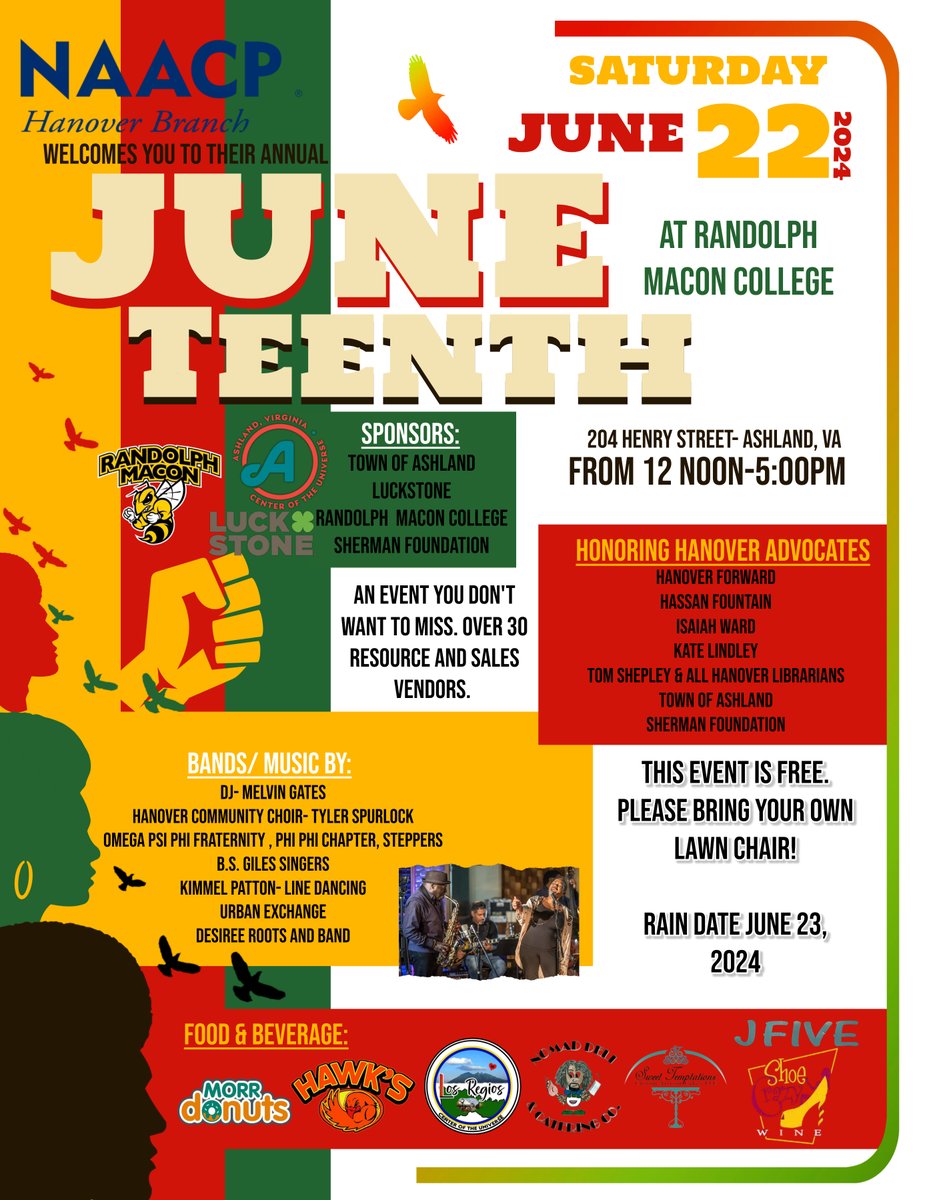 Join us NEXT WEEK for a Juneteenth celebration with <a href="/hcbnaacpva/">Hanover County VA NAACP</a>! 🎉