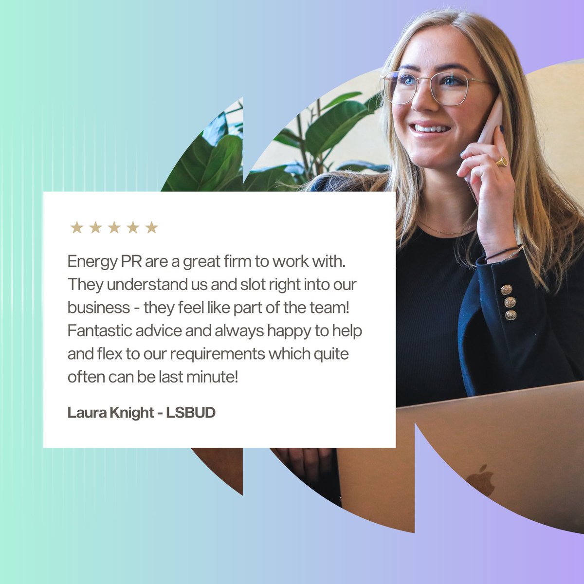 EnergyPR's tweet photo. What do our clients say about us? 🗨️

Here’s a few words from @LSBUD. Wonderful ✨

#pr #pragency #clienttestimonial #workingwithus https://t.co/Mvtxz2QG5M
