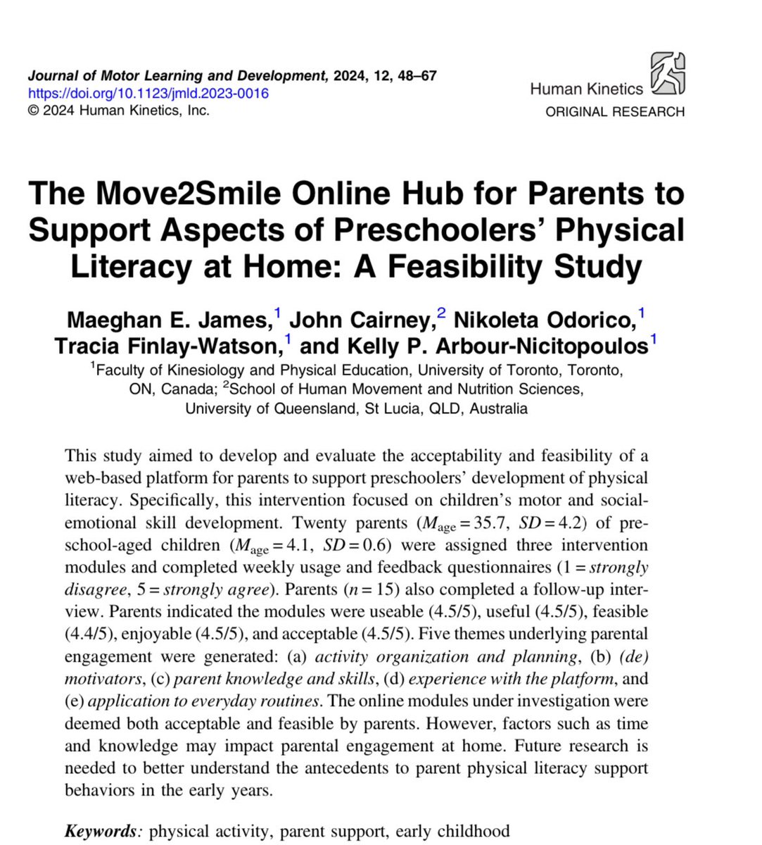 Thanks for the feature <a href="/Human_Kinetics/">Human Kinetics</a> 👍🏼

Actual front page for the Move2Smile article 👇🏼
doi.org/10.1123/jmld.2…