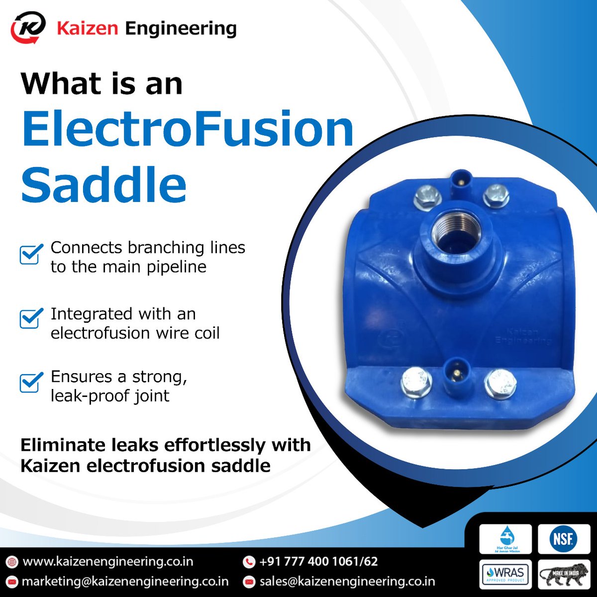 _kaizenengineer's tweet image. Experience the Kaizen Electrofusion Saddle. Your seamless pipeline connection solution. With its innovative design, enjoy leak-proof joints and unmatched reliability. Discover efficiency with Kaizen 🌟

#kaizenelectrofusion #leakfreesolutions #reliability #kaizenengineering