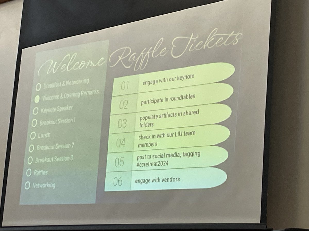 Our Retreat Leader, Dr.Laura McCusker, going over the raffle logistics! #ccretreat2024