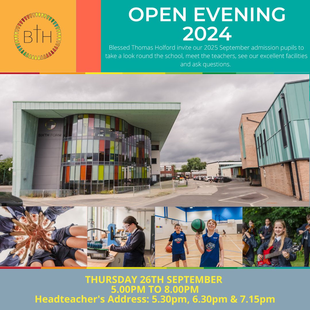 bthcc_college's tweet photo. You are warmly invited to attend our Open Evening event on Thursday 26th of September from 5:00pm to 8:00pm.
Book tickets for the Headteachers talk via the link below - https://t.co/M3VHrd9QYl https://t.co/KzVISNNWov