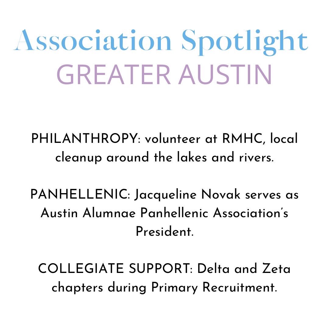 DallasADPi's tweet image. We will be highlighting our Texas alumnae associations throughout the next six months. This week we are featuring our Greater Austin Alumnae Association. 
 
#WLFEOWednesday #AlphaDeltaPi #ADPiAlumnae #ADPiTexasInitiative